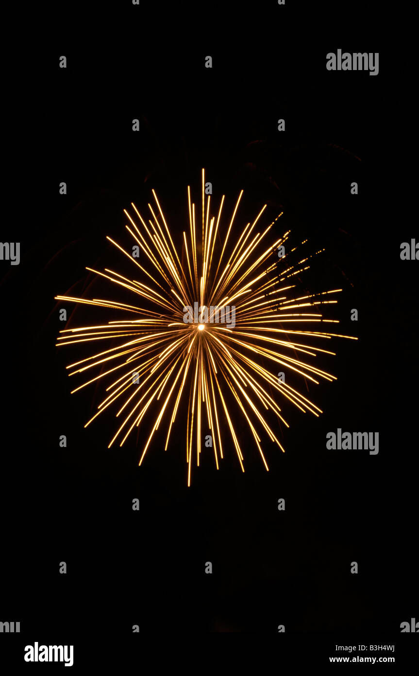 A firework exploding in the sky at night Stock Photo - Alamy
