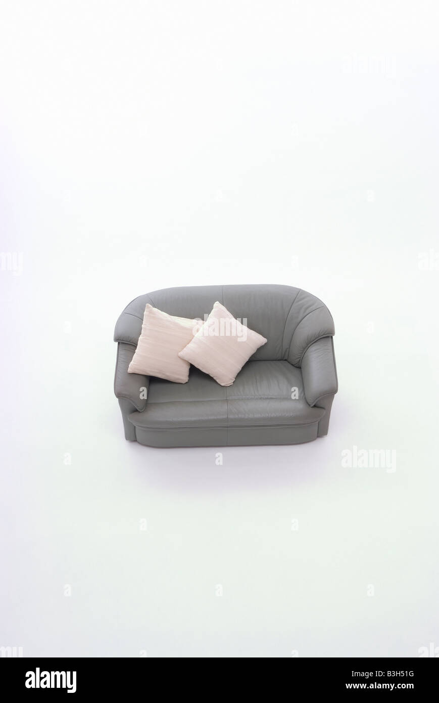 Gray sofa and cushions Stock Photo Alamy