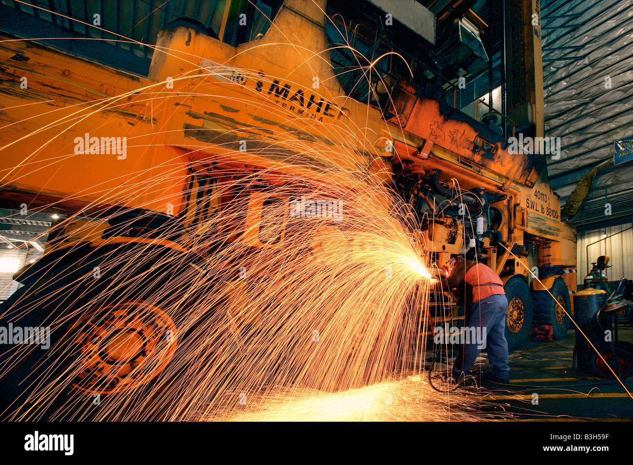 Cutting Torch in Action Stock Photo