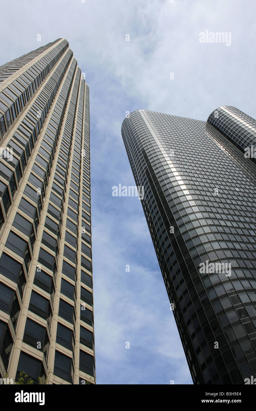 A view of generic, modern skyscrapers. Stock Photo