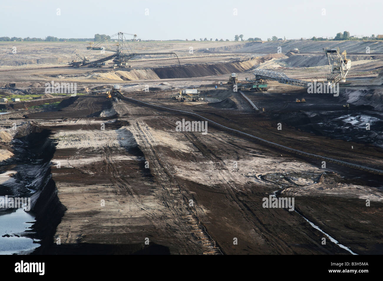 Brown coal opencast mine near Konin. Poland. Stock Photo