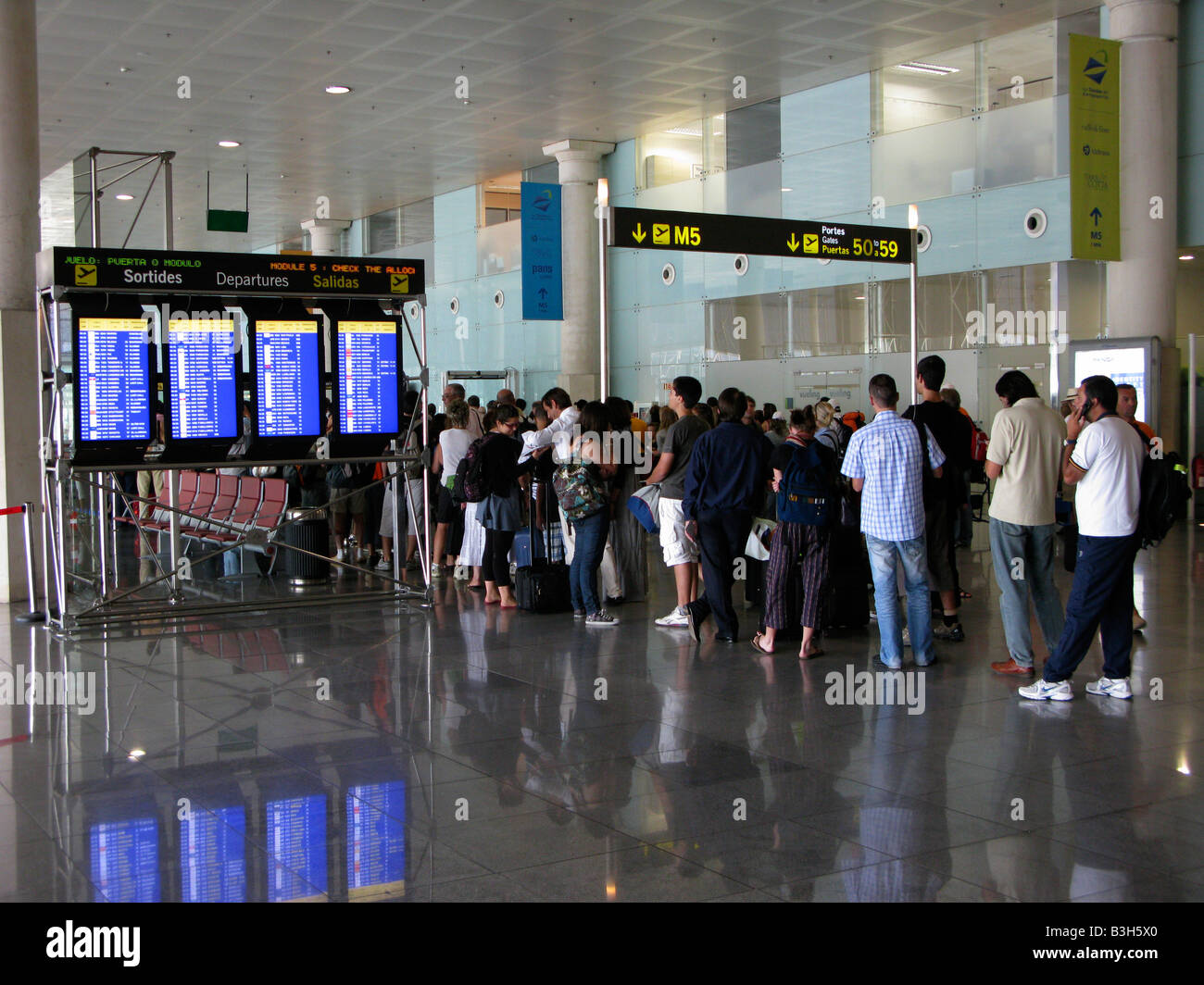 immigration control airport Stock Photo