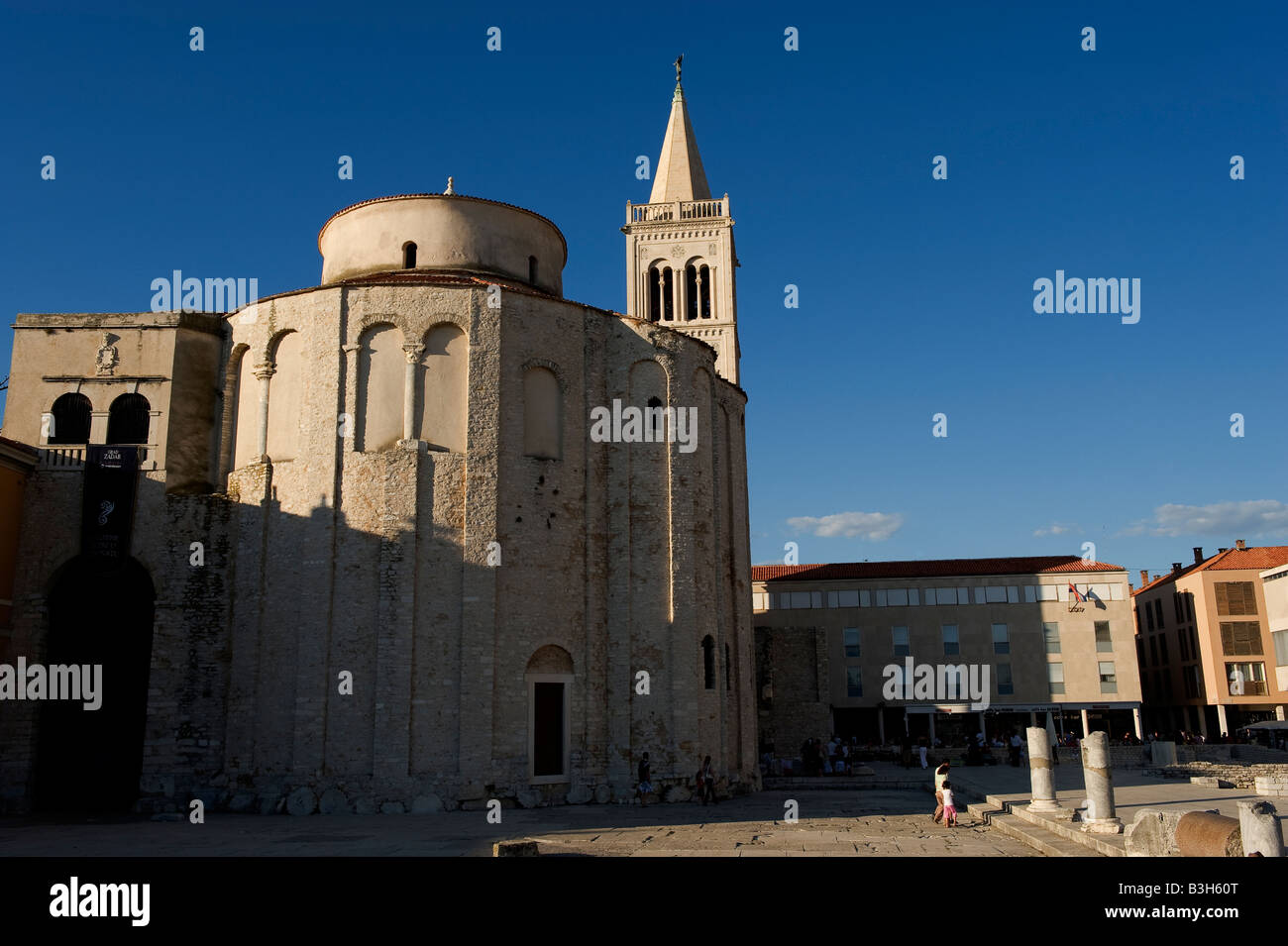 The Church of St Donat in the center of the historical city Zadaron the vest coast of Croatia St Donat is the most monumental Stock Photo