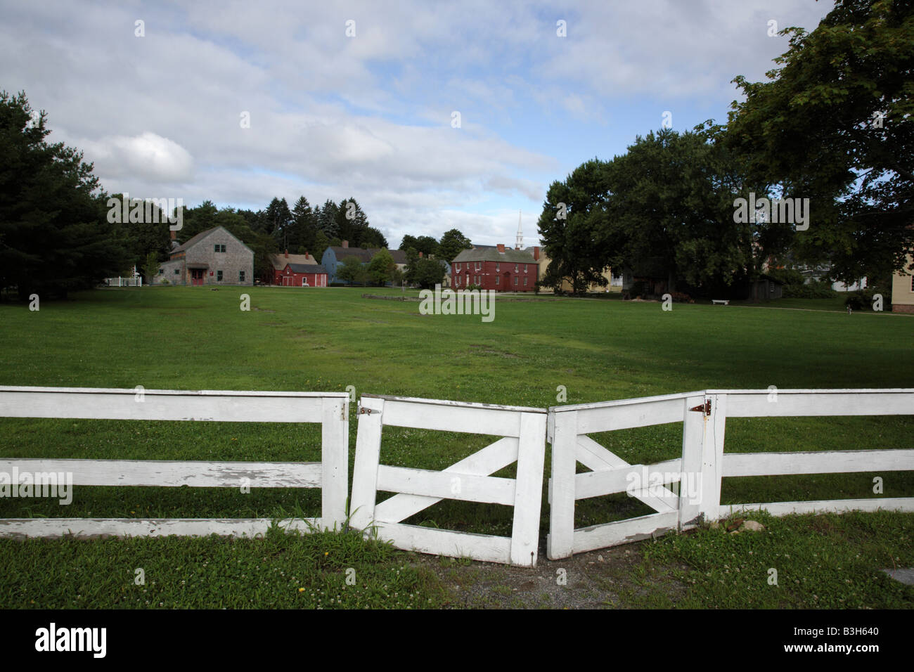 Strawbery Banke during the summer months Located in Portsmouth New Hampshire USA Stock Photo