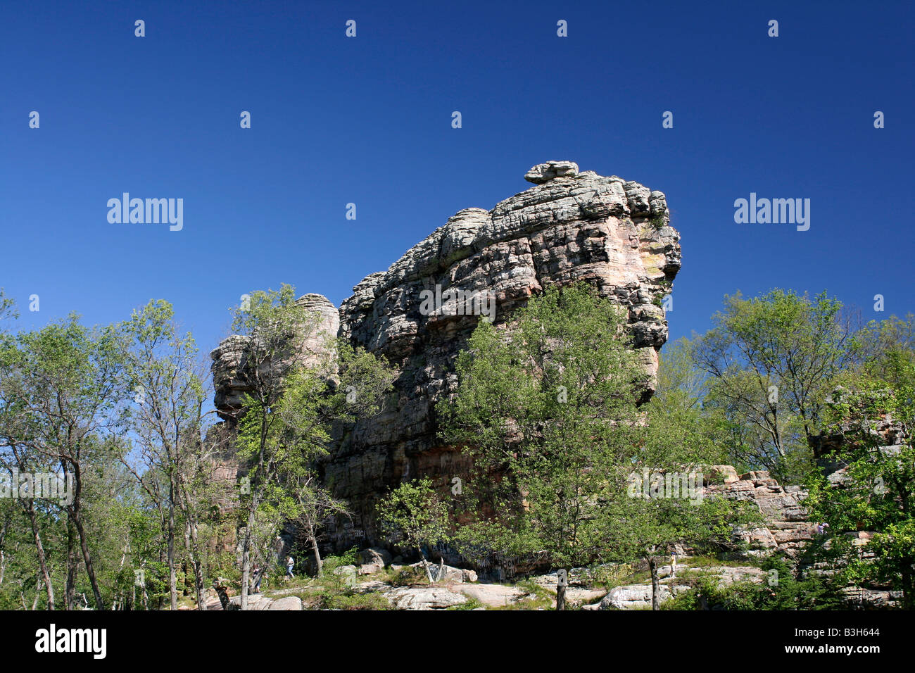 Ship Rock one of central Wisconsin's castillated mounds Stock Photo Alamy