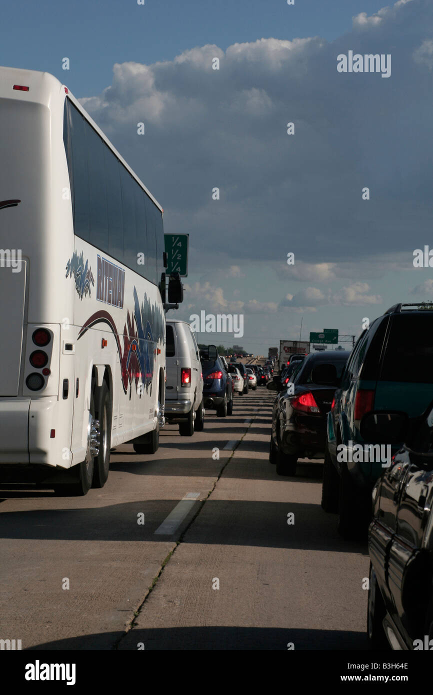 Massive traffic jam Appleton Wisconsin Stock Photo Alamy
