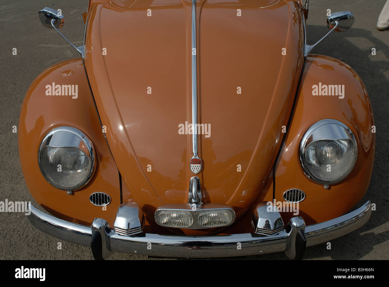 Front view of 1964 classical volkswagen beetle Stock Photo