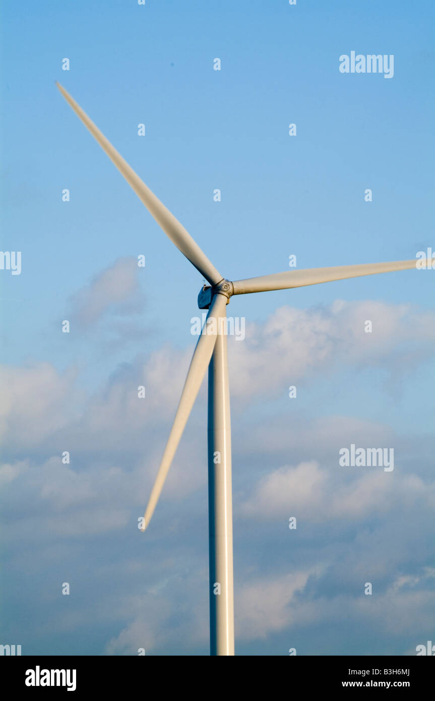 wind turbine renewable energy windmill generators turbine farm turbines farms green electricity source Stock Photo