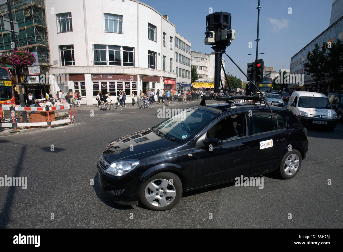 google street view car in london Stock Photo