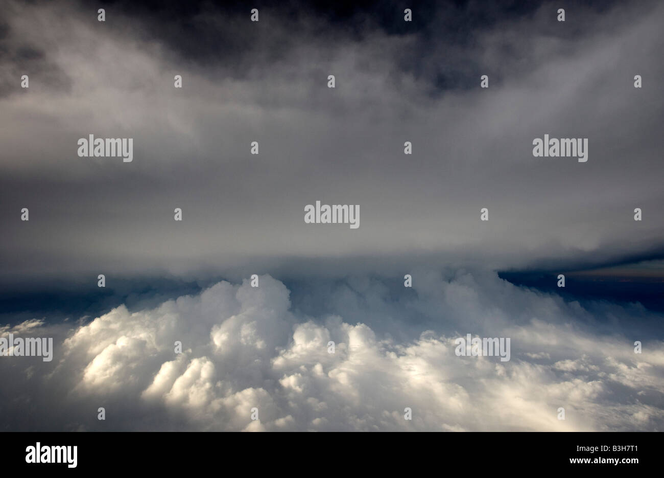 Aerial view of Tropical Depression Hanna churning over the Bahamas Stock Photo