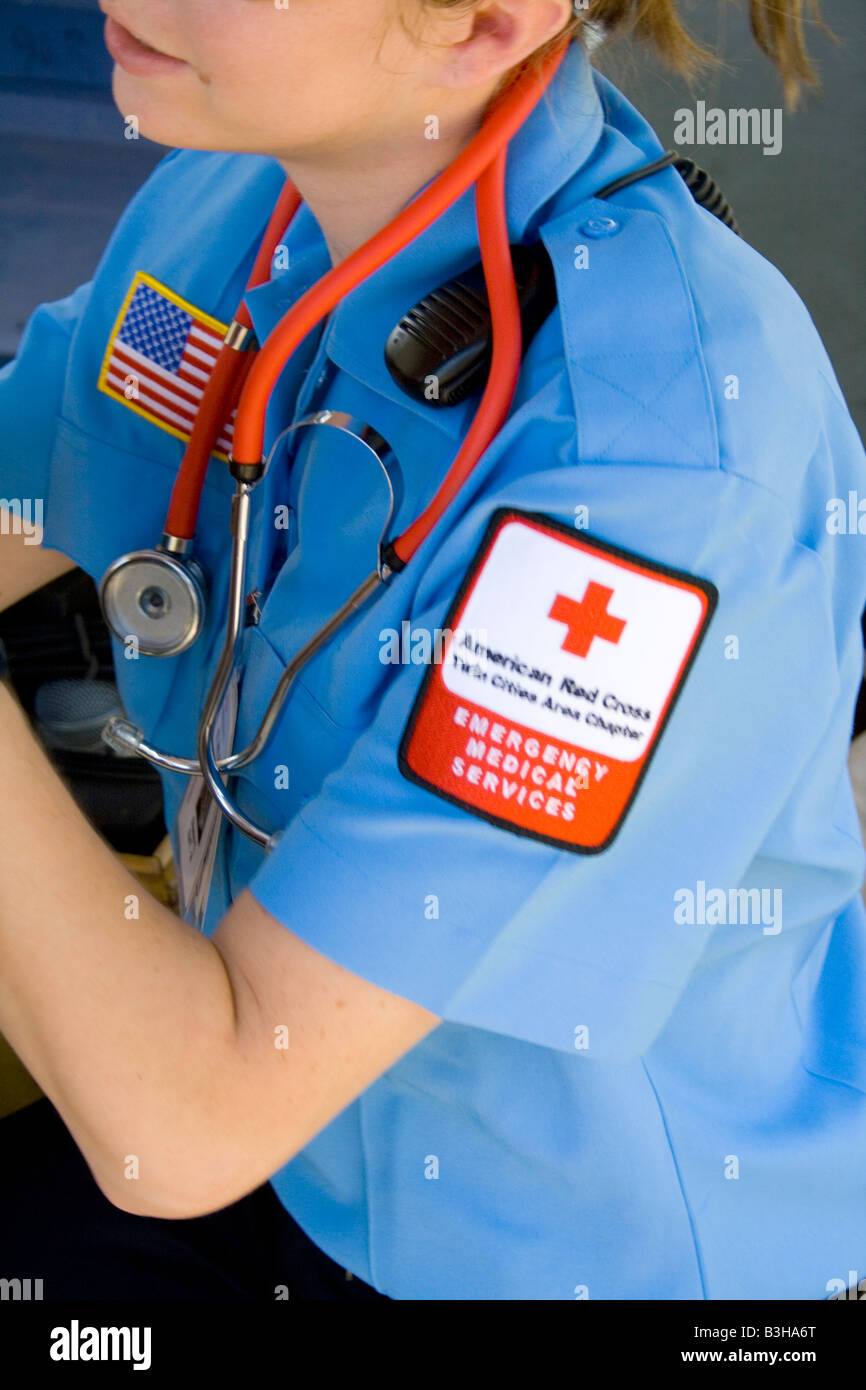 Doctor Red Cross American Red Cross medic helping with medical care. Dragon Festival ...