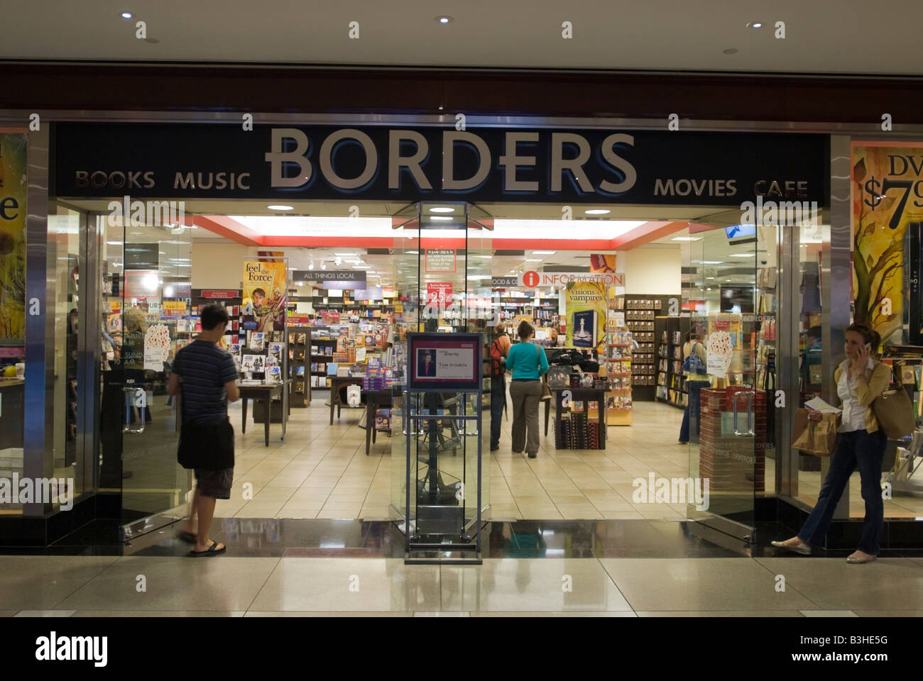 The Borders bookstore in the Time Warner Center in New York on Tuesday