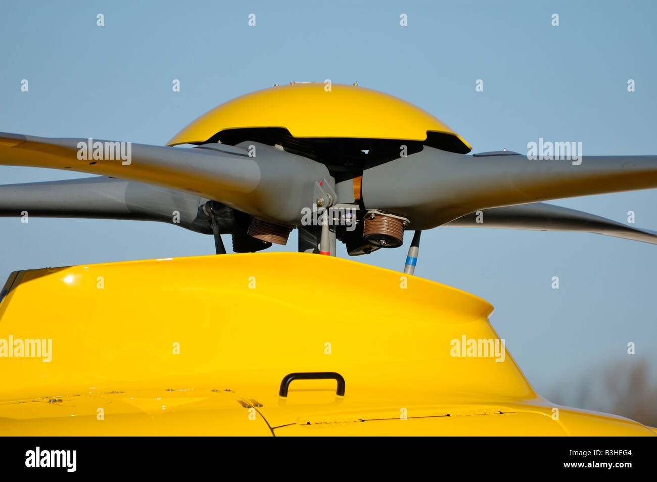 American Eurocopter EC-135 Helicopter main rotor Stock Photo