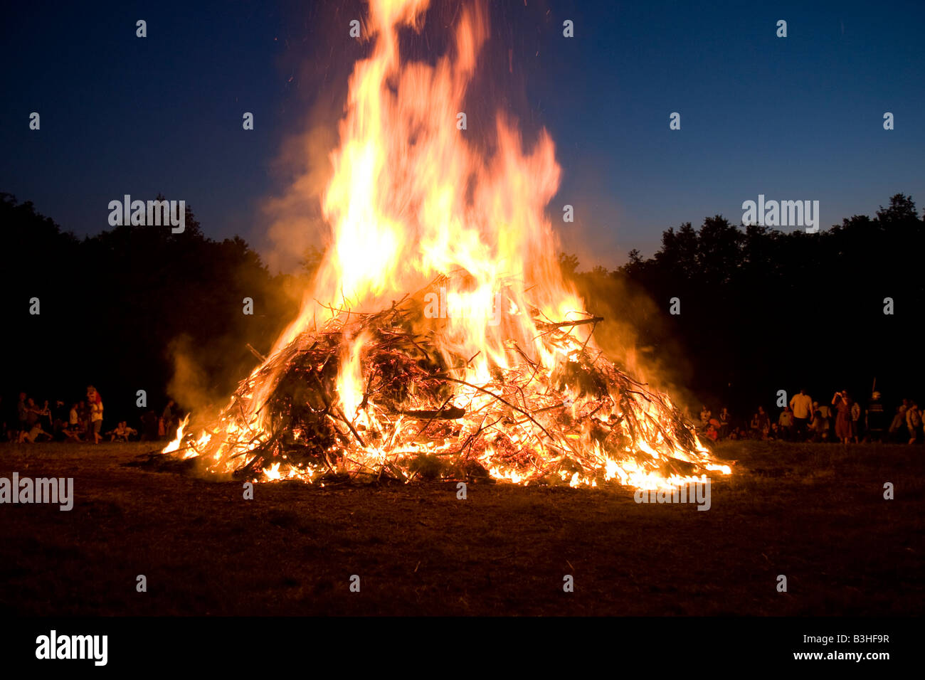 fire at midsummer festival Stock Photo Alamy