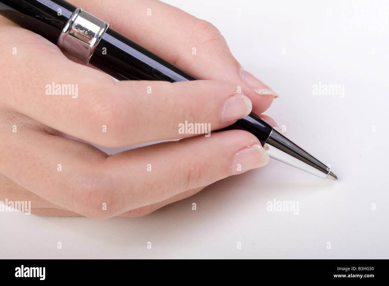 writing with a pen Stock Photo - Alamy