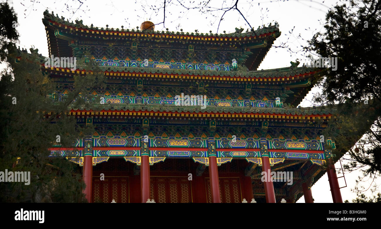 Old Ancient Chinese Pavilion Jingshan Gongyuan Coal Hill Park Beijing