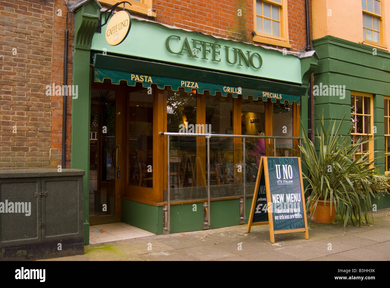 Caffe Uno Italian restaurant in Norwich,Norfolk,Uk Stock Photo