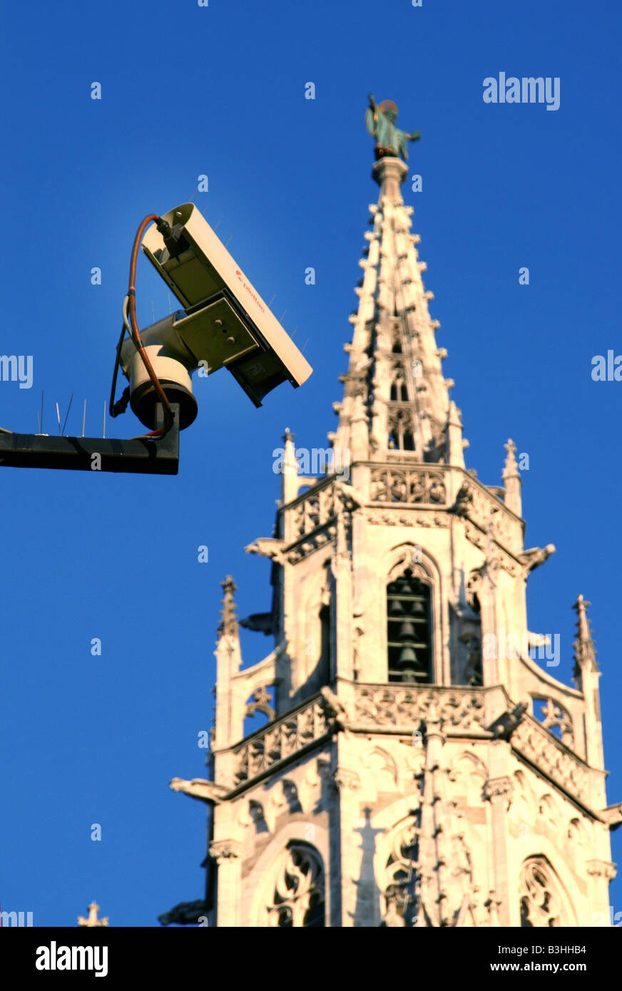 Germany, Munich with video monitoring Stock Photo