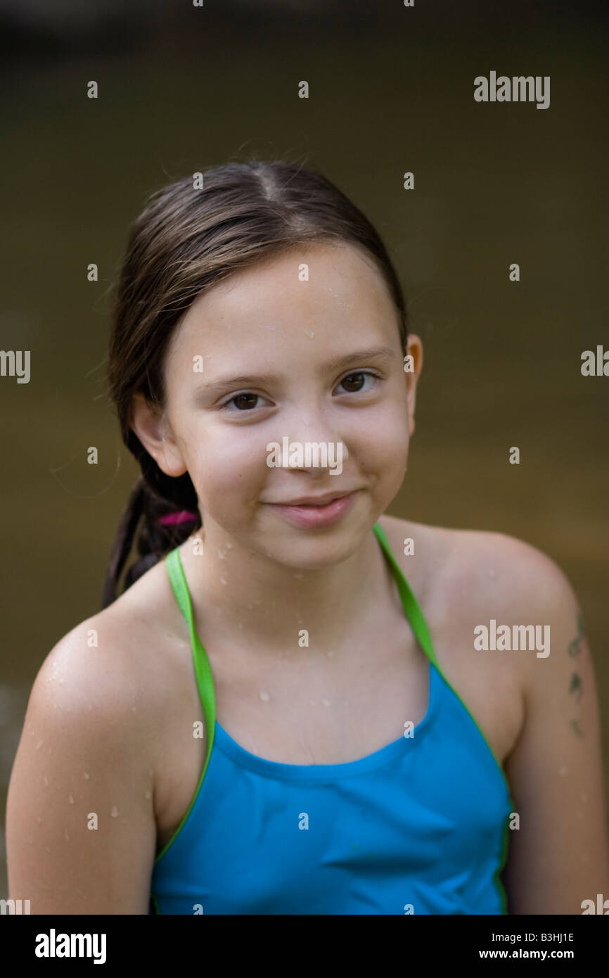 Teenage girl in bathing suite Stock Photo - Alamy