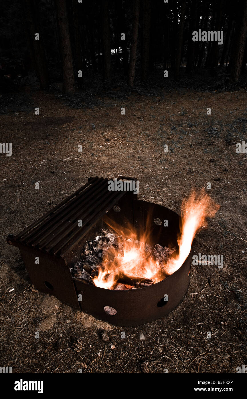 Campground Fire Pit Hot Coals Stock Photos Campground Fire Pit