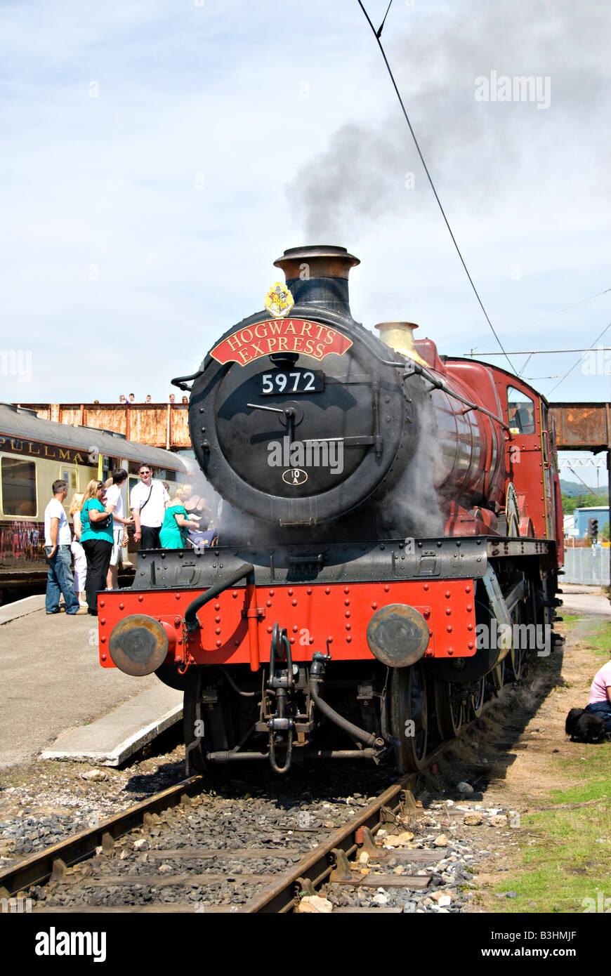 The Hogwarts Express at Carnforth Lancashire England Stock Photo