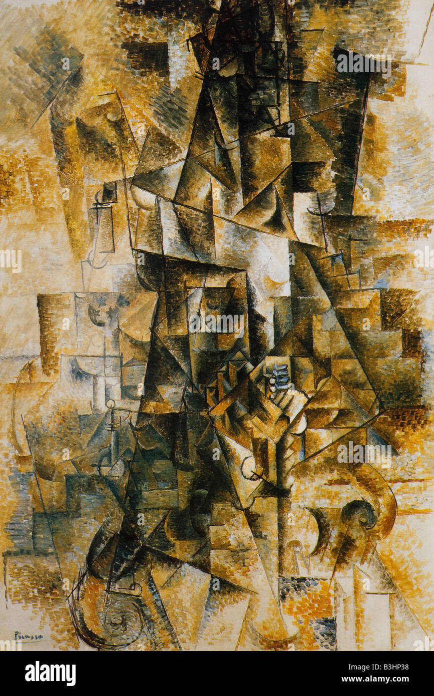 The Accordionist  by Pablo Picasso  1911 Stock Photo
