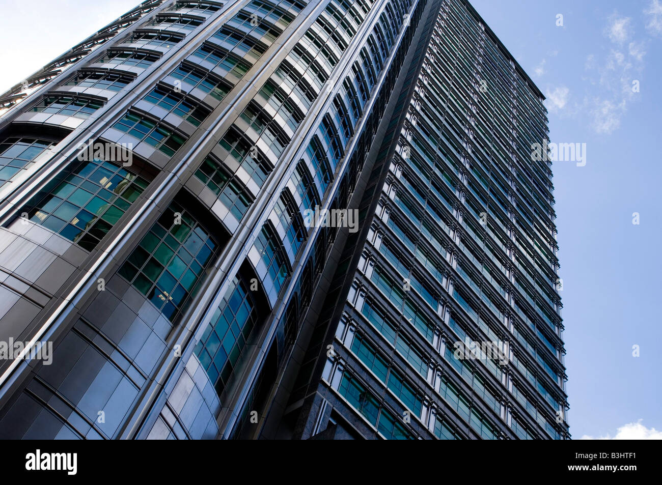 A towering skyscraper in Singapore Stock Photo