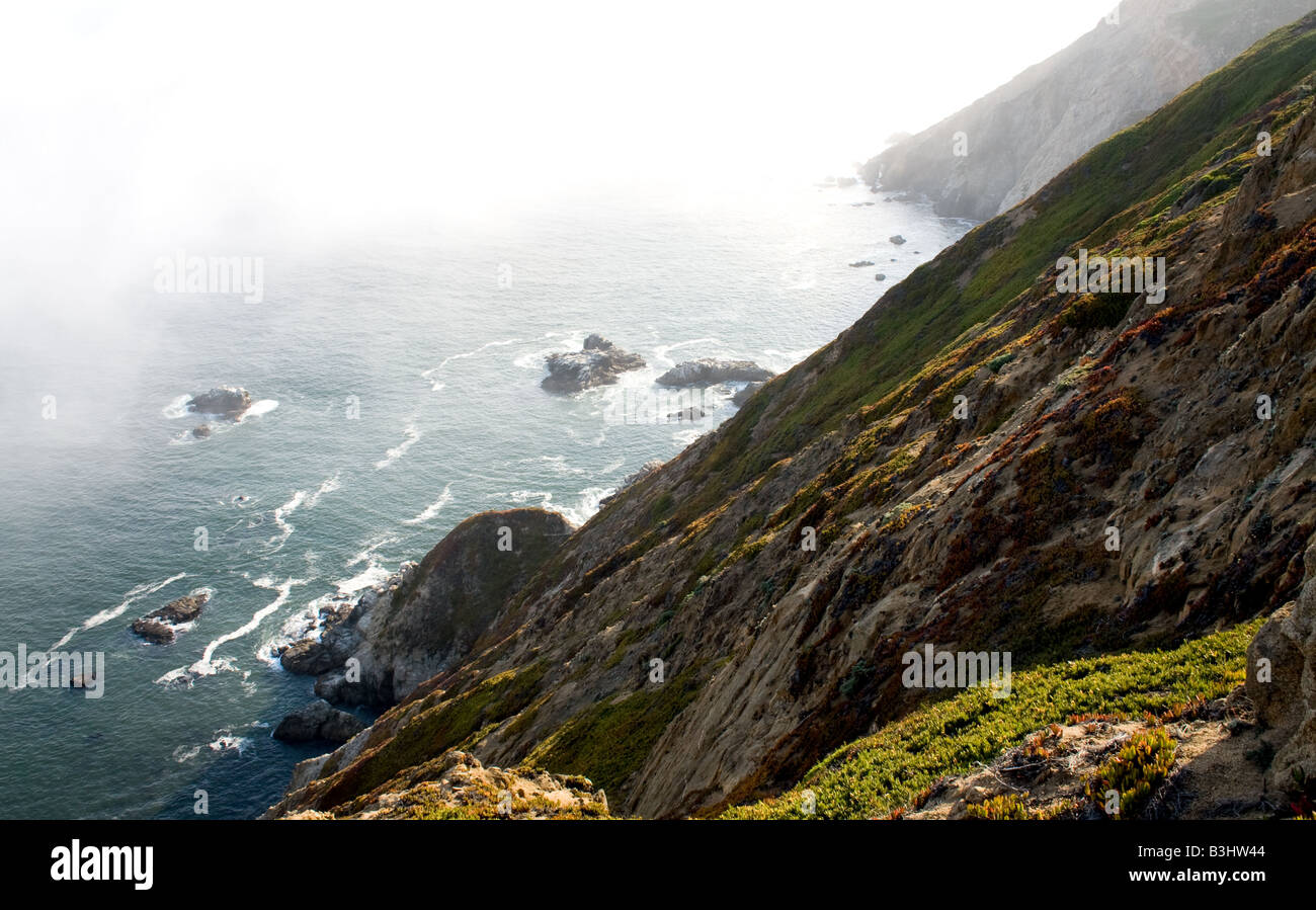 A foggy seashore near Point Bonita, California Stock Photo Alamy