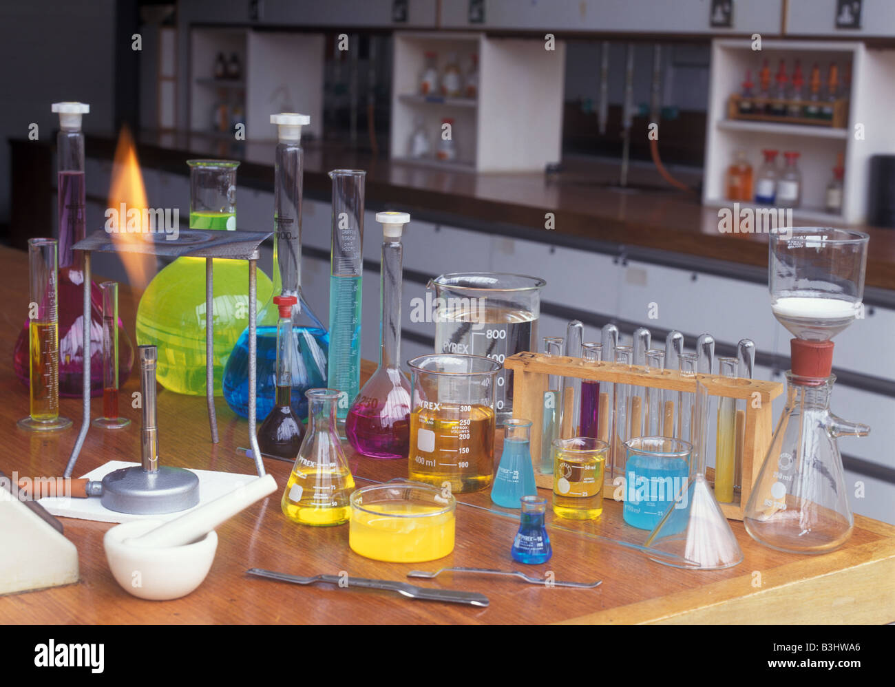 laboratory glassware Stock Photo