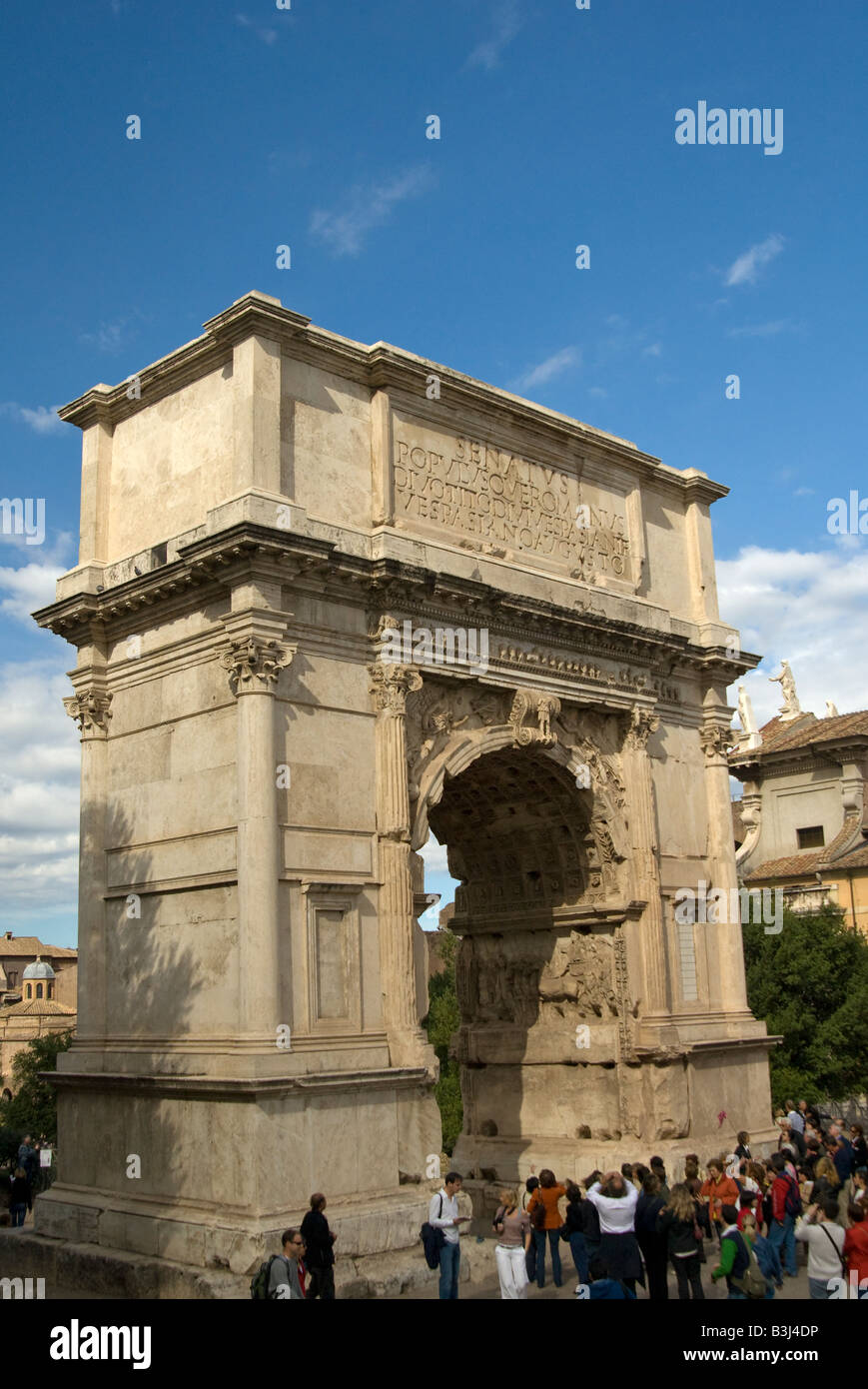 Arch of Titus on Via Sacra in Rome Italy Stock Photo - Alamy