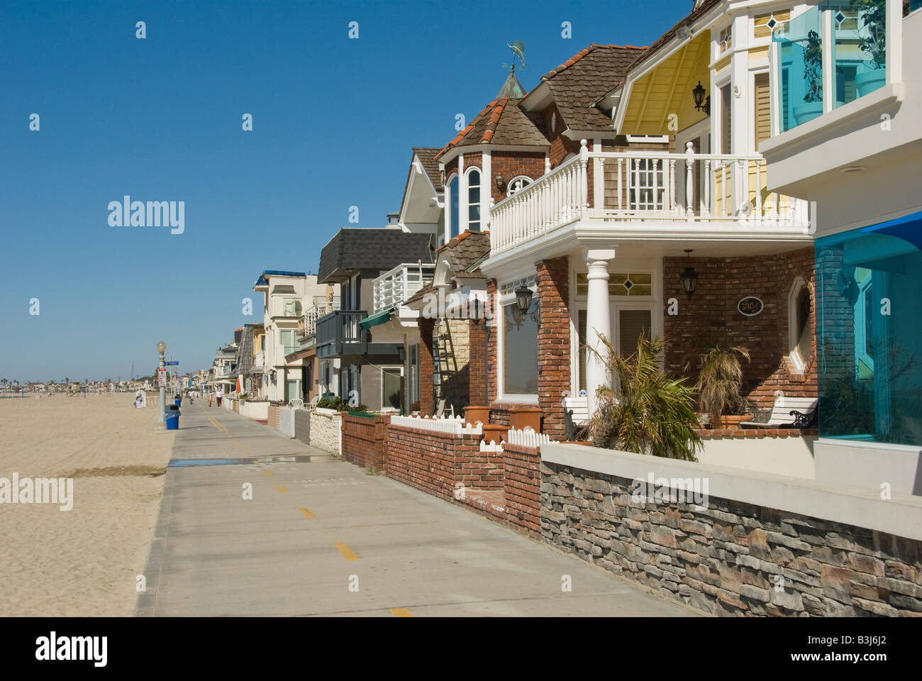 balboa peninsula strand newport beach, orange county, california, ca usa three miles 5 km long, california Stock Photo