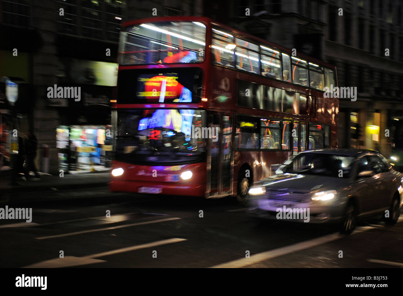 Bus on Regent Street London UK Stock Photo
