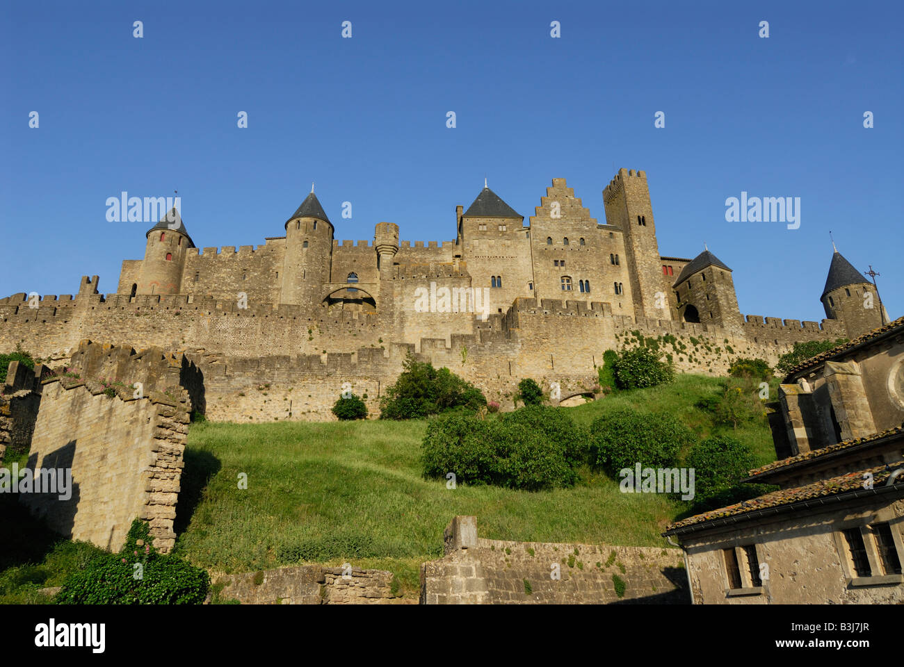 Medieval city of Carcassonne in France Stock Photo