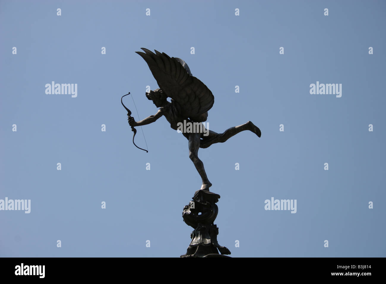 Picadilly Circus Eros Statue Stock Photo