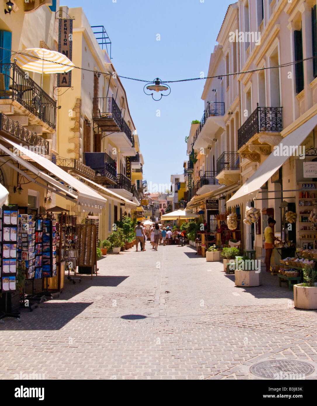 Chania streets crete greece Stock Photo