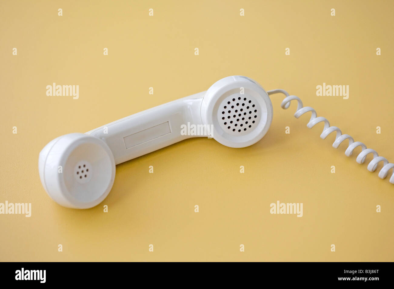 telephone receiver off the hook Stock Photo