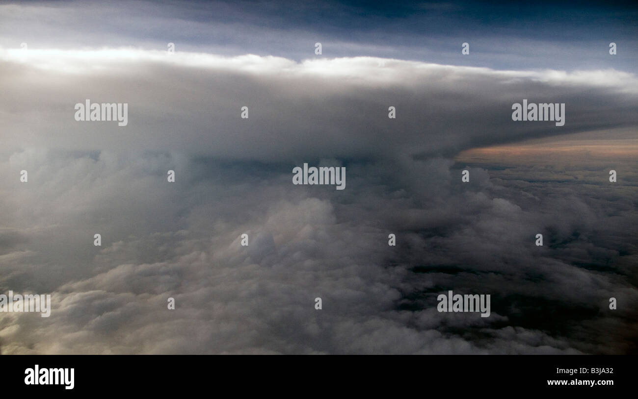 Aerial view of Tropical Depression Hanna churning over the Bahamas Stock Photo