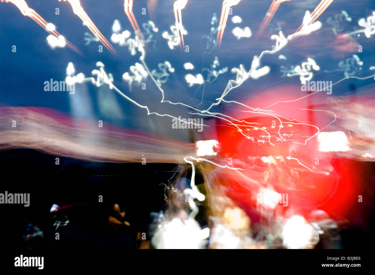 Zoom blur Glastonbury festival other stage Stock Photo