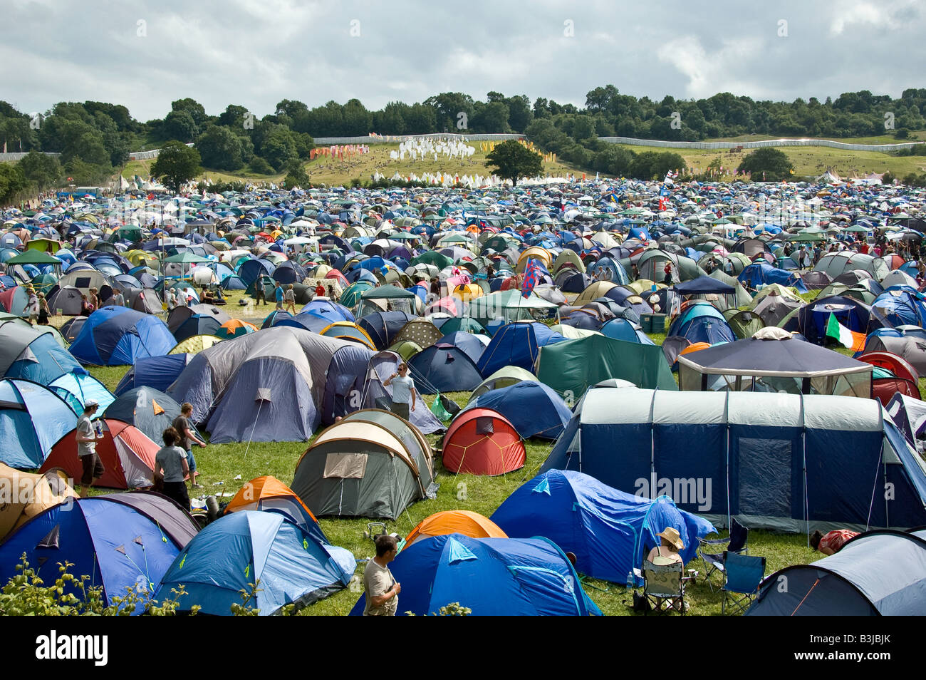Camping field, Glastonbury festival 2008 Stock Photo Alamy