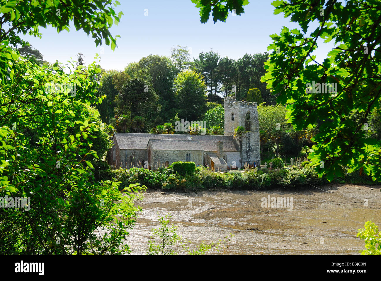 Church at St.Just in Roseland Cornwall Stock Photo Alamy