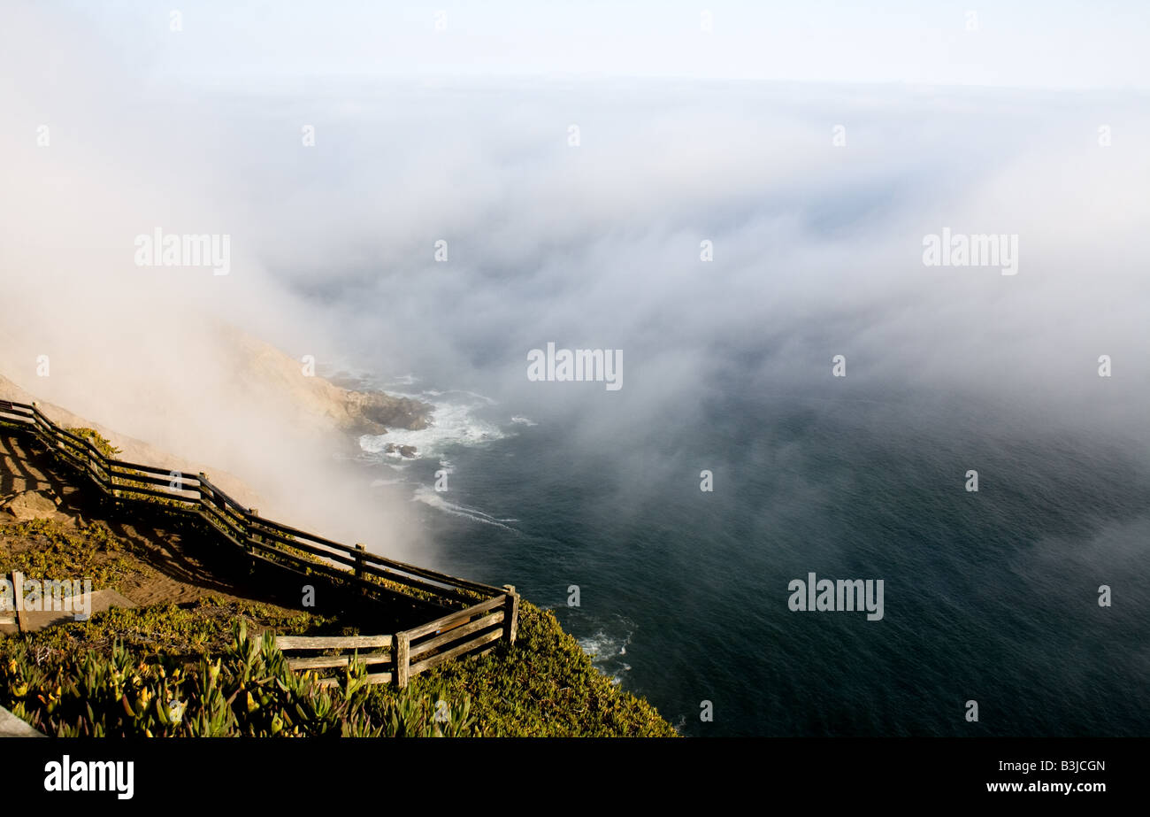 A foggy seashore near Point Bonita, California Stock Photo Alamy