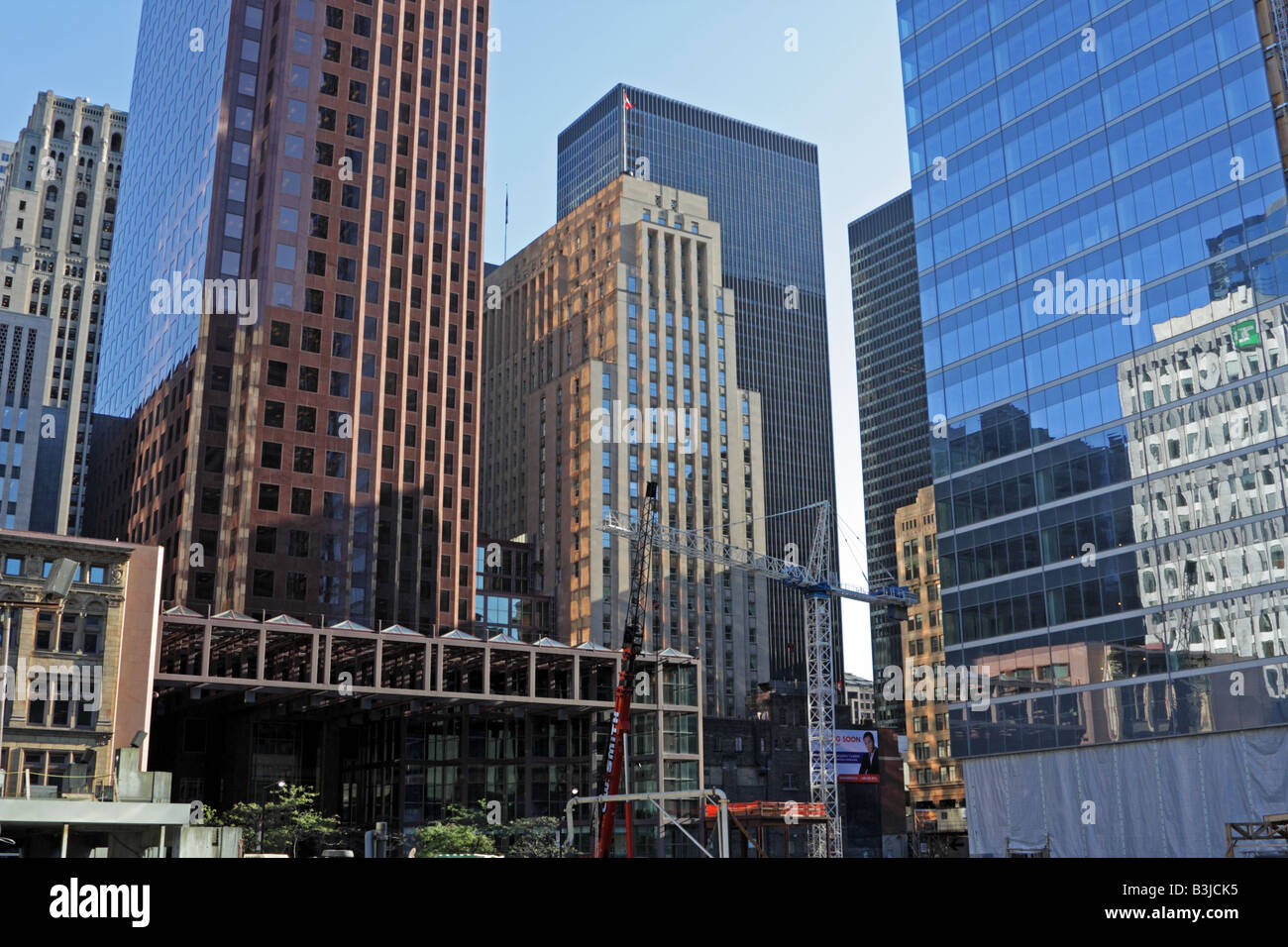 Toronto downtown construction sites including Trump International Hotel and Tower and Bay Adelaide Centre Stock Photo