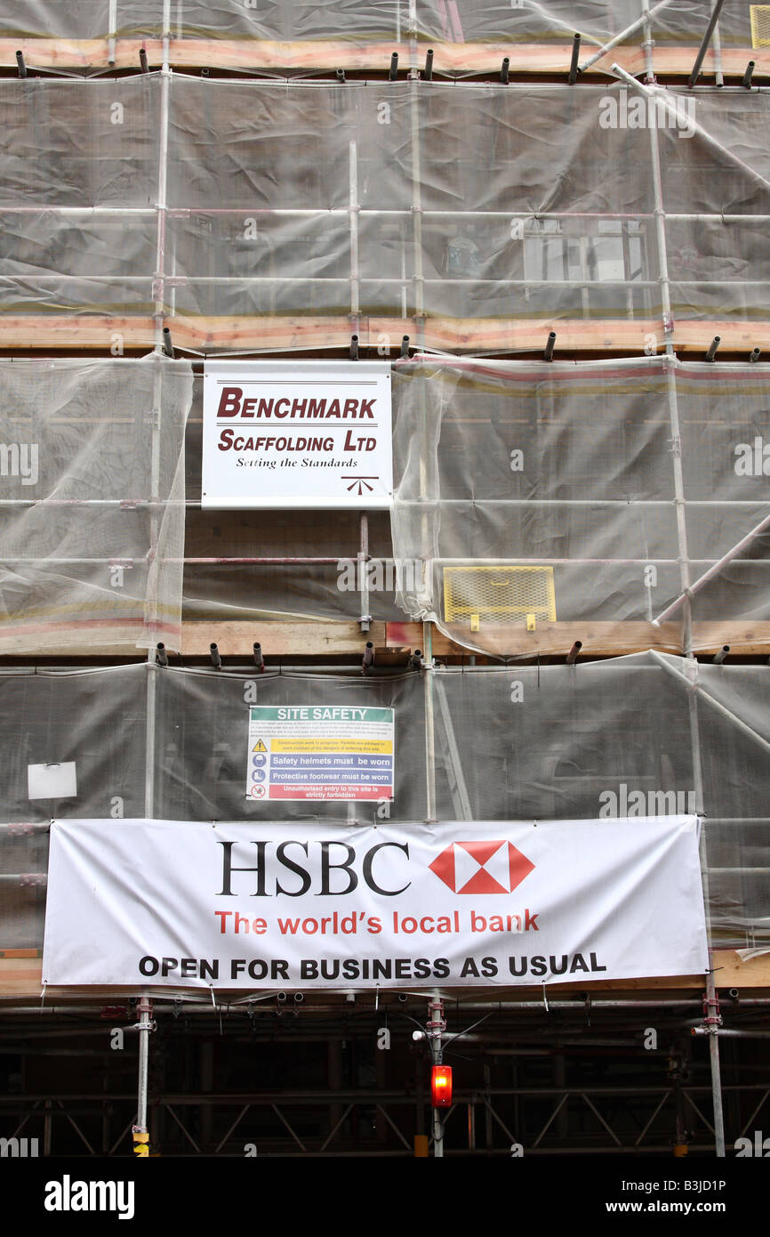 HSBC Bank branch in a U.K. city. Stock Photo