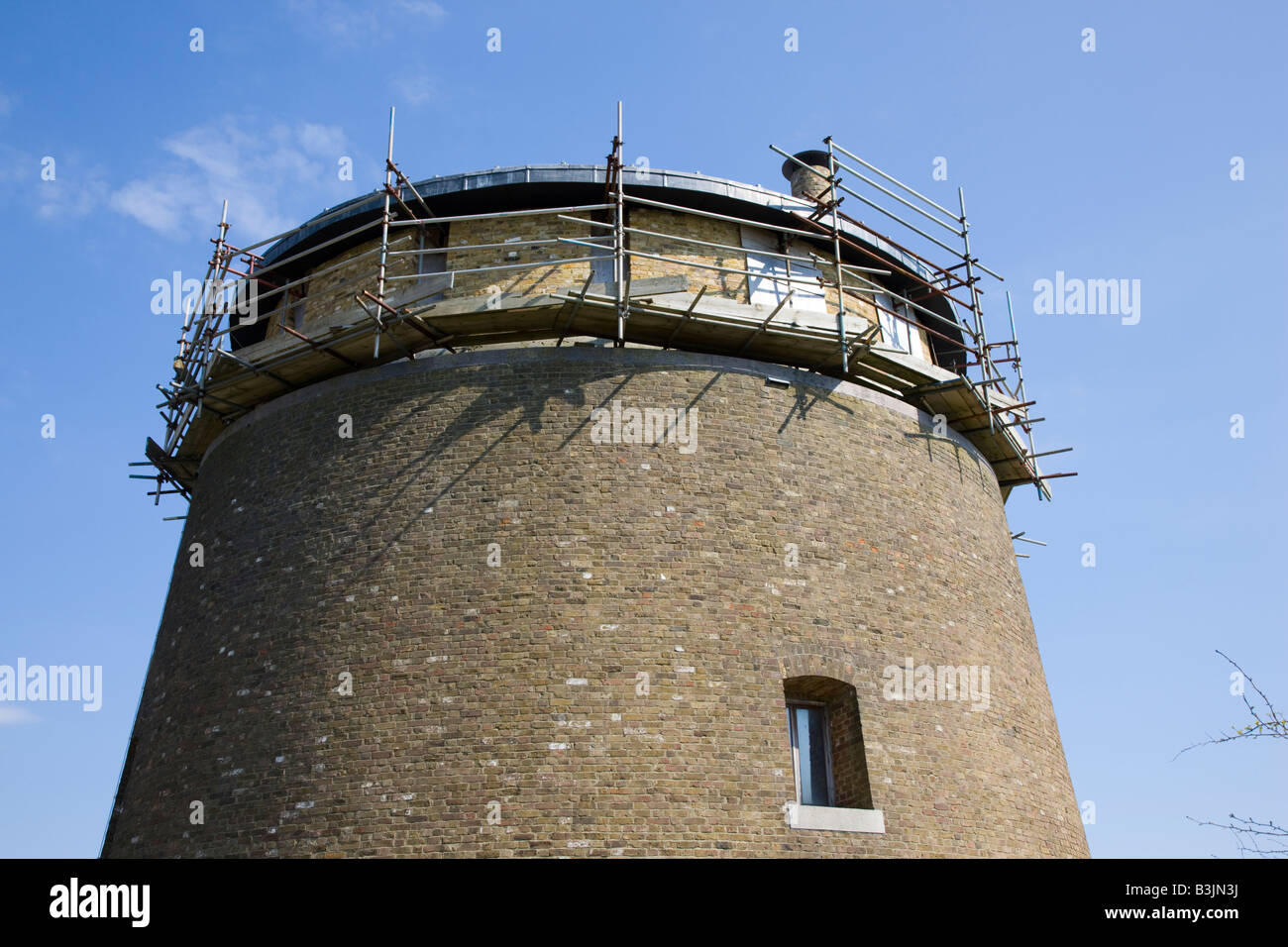 Martello Tower a military structure undergoing conversion into a residential dwelling Stock Photo