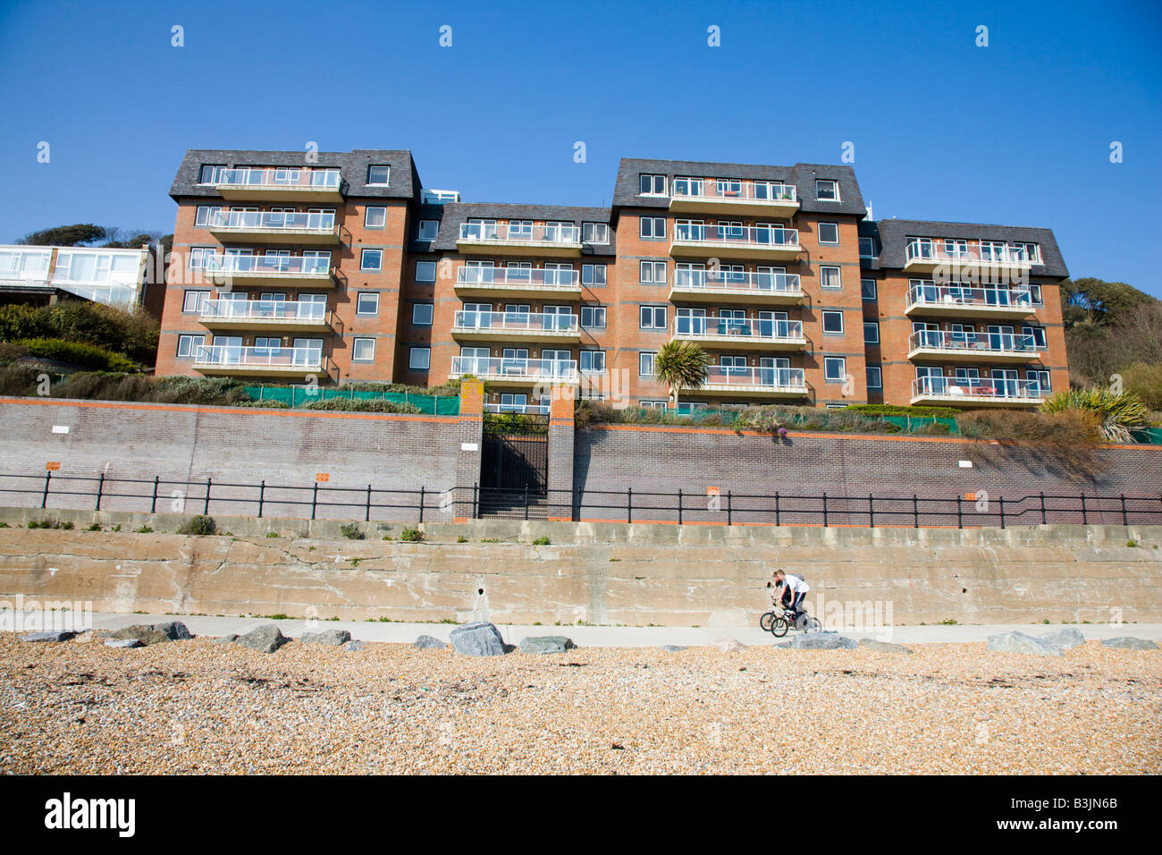Block of flats on the seafront in Folkestone Kent Stock Photo Alamy