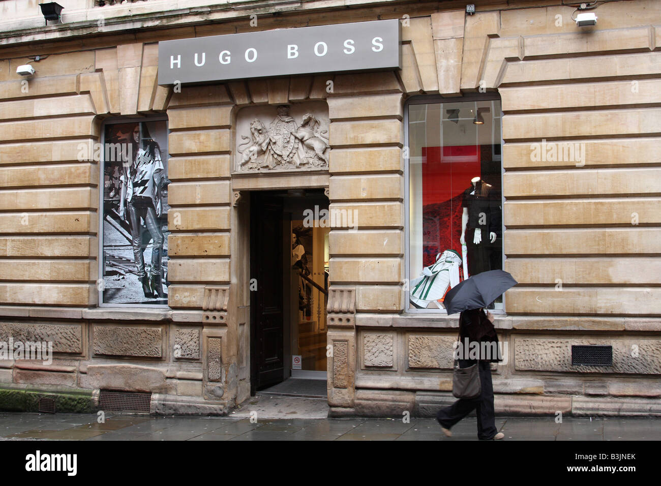 Hugo Boss retail fashion outlet, Nottingham, England, U.K. Stock Photo