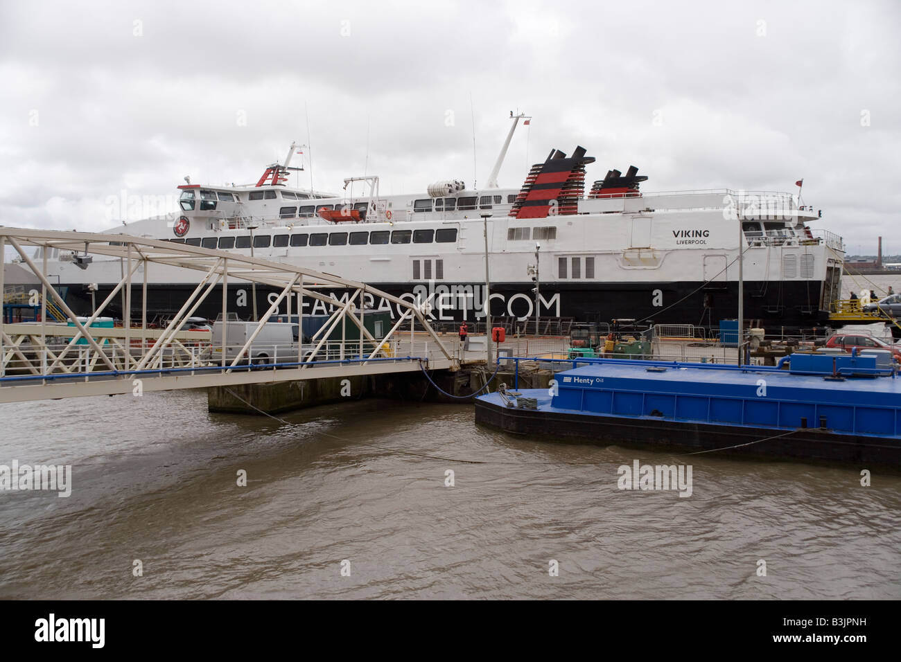 The Isle of Man ferry at Pier Head on the Mersey river in Liverpool