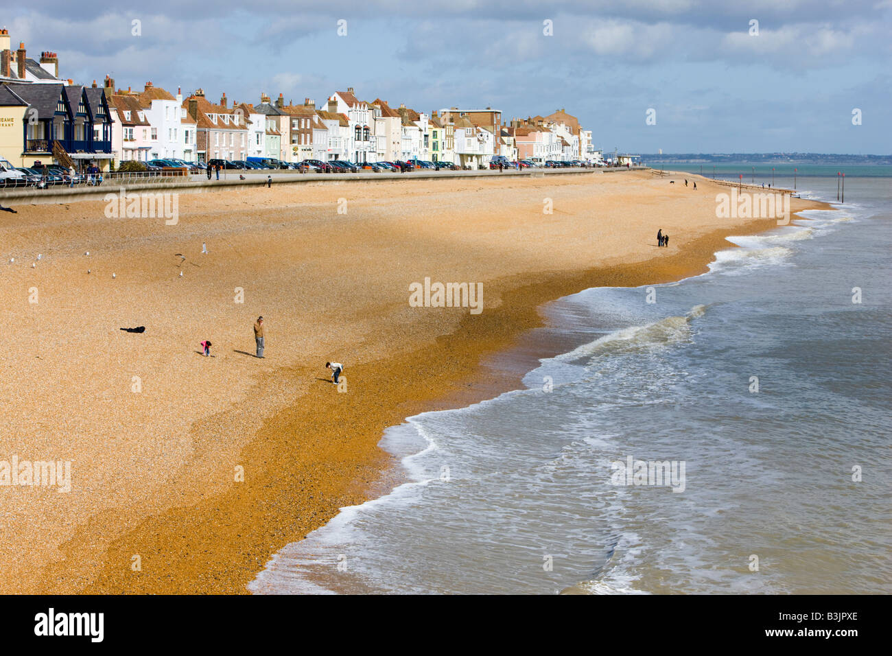 The beach and seafront in Deal Kent Stock Photo