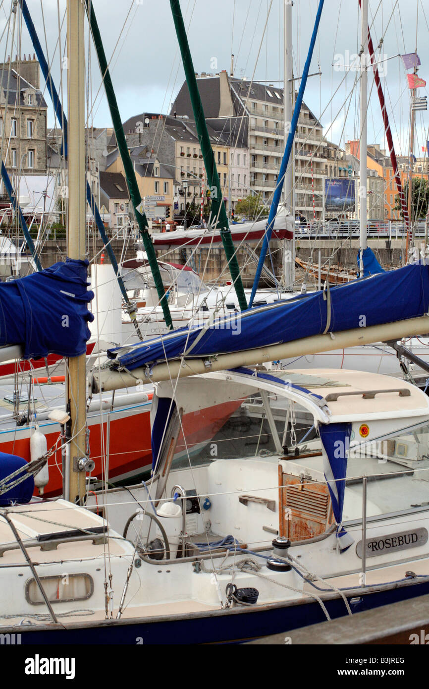 Basin du Commerce Cherbourg Normandy France Stock Photo