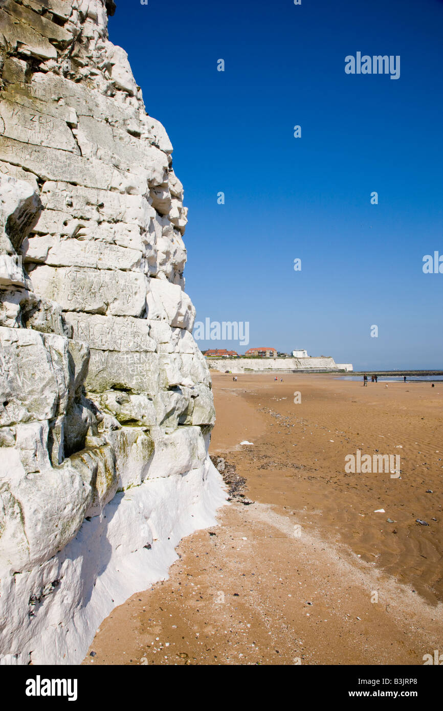 White chalk cliffs at Joss Bay in Kent Stock Photo Alamy